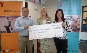 YMCA Greater Saint John received $10,000 from Bell Aliant