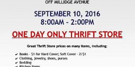 Sea Belles Hold One Day Thrift Store Sale