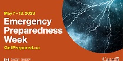 Emergency Preparedness Week  Taking Place May 7th to T0 13th